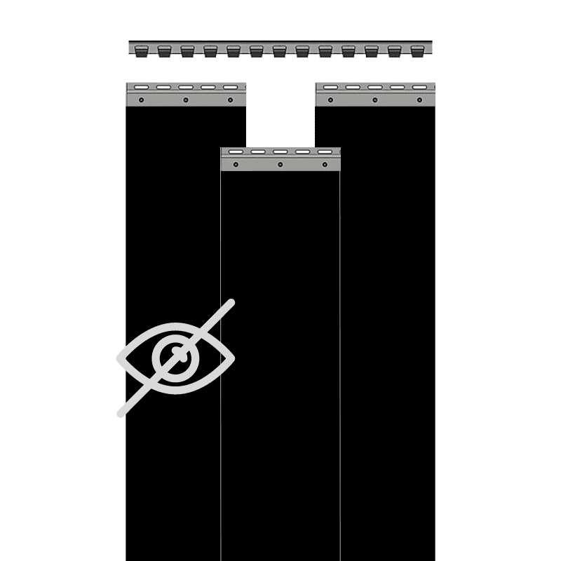 Pvc Strip Curtains Opaque Black (2x200) mm icon
