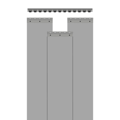 Pvc Strip Curtains Opaque Gray (2x200) mm