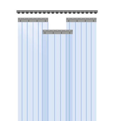 Pvc Strip Curtains Double Ribbed (3x300) mm