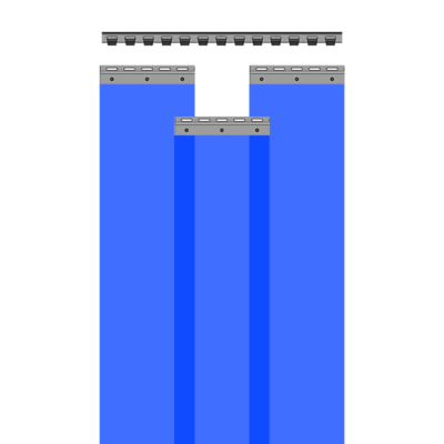 Pvc Strips Colored Blue (2x200) mm