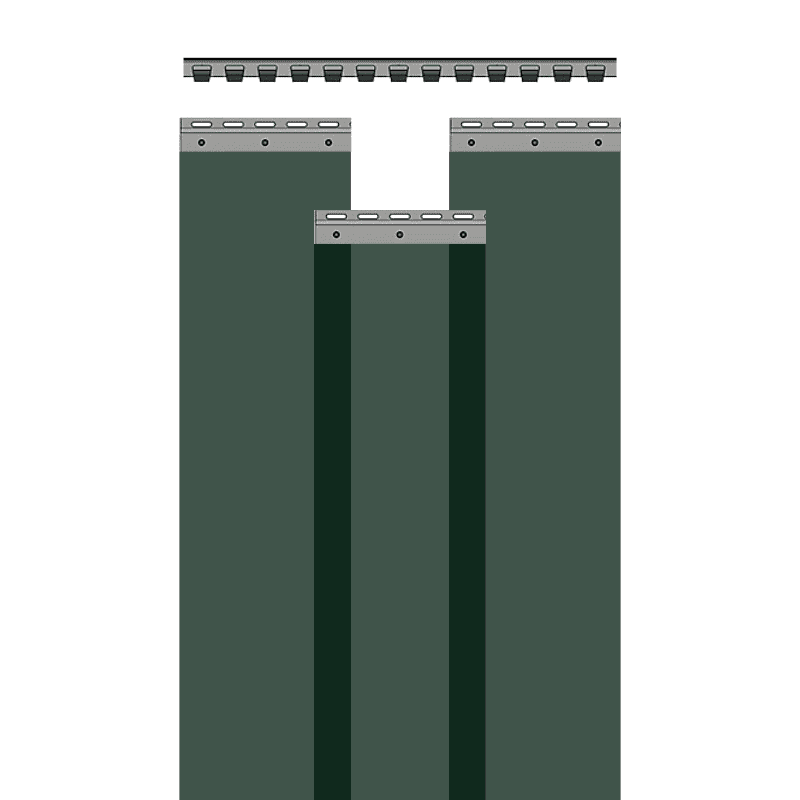 Pvc Strip Curtains Welding Green (2x200) mm
